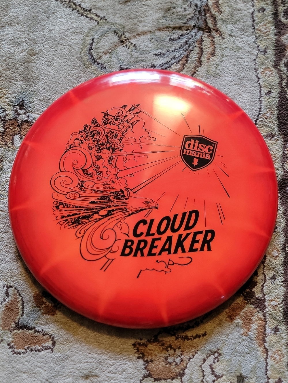 Discmania Cloud Breaker Foil Link Swirly Red Disc Golf Putter 176G LE April Fool